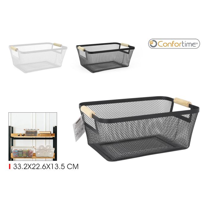Cesta de metal organizadora Confortime 33.2 x 22.6 x 13.5 cm (10 Unidades) Cesta de metal organizadora Confortime 33.2 x 22.6 x 13.5 cm (10 Unidades)