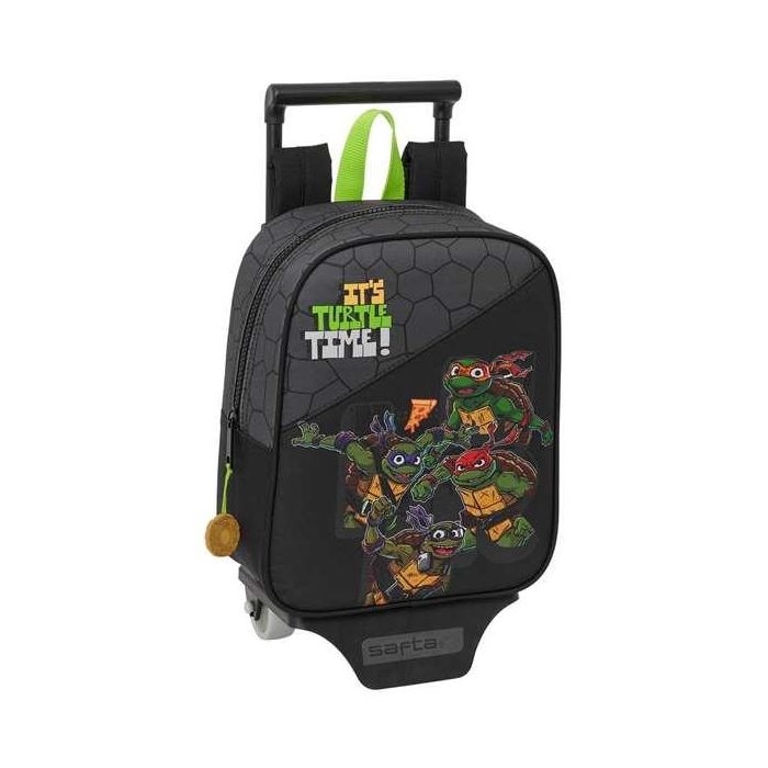 Mochila Escolar con Ruedas Teenage Mutant Ninja Turtles Negro Gris 22 x 27 x 10 cm 2