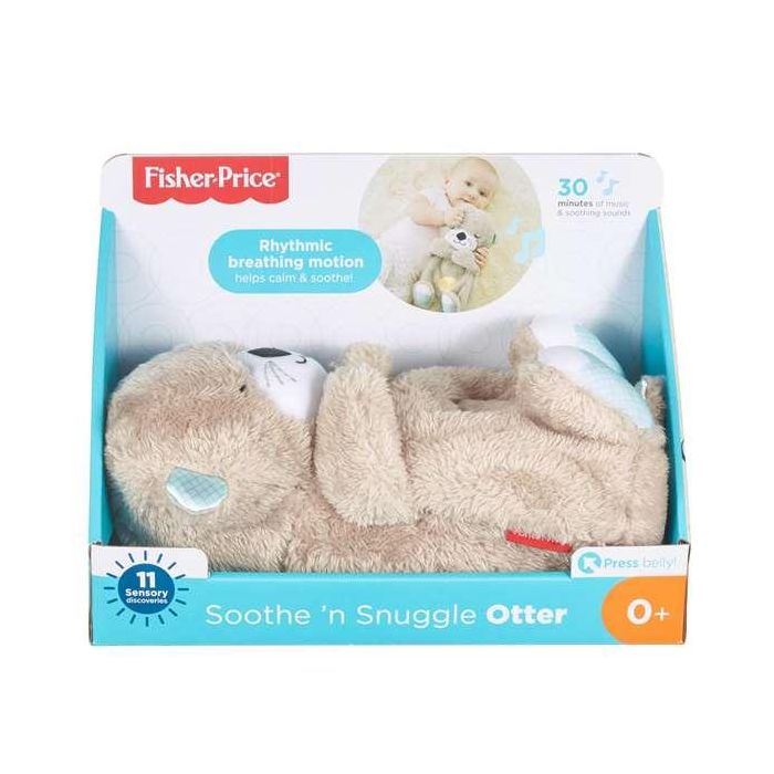 Mattel Peluche Nutria Relajación Hora de Dormir, Sonidos Relajantes y Movimiento Barriga para Bebés desde 1 Mes, Pilas AA Incluidas