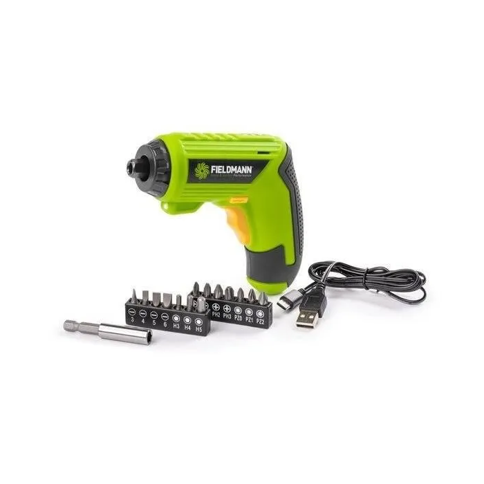 Fieldmann FIE8590669366415 Atornillador a Batería 3,6 V 1500 mAh 15 Accesorios Verde 1 Fieldmann FIE8590669366415 Atornillador a Batería 3,6 V 1500 mAh 15 Accesorios Verde 1