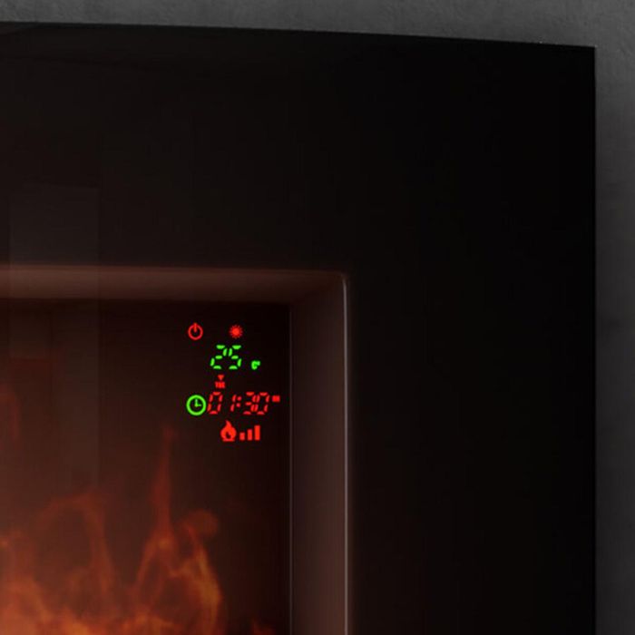 Chimenea Eléctrica Decorativa de Pared Cecotec Warm 3500 Curved Flames 1000 - 2000 W 2