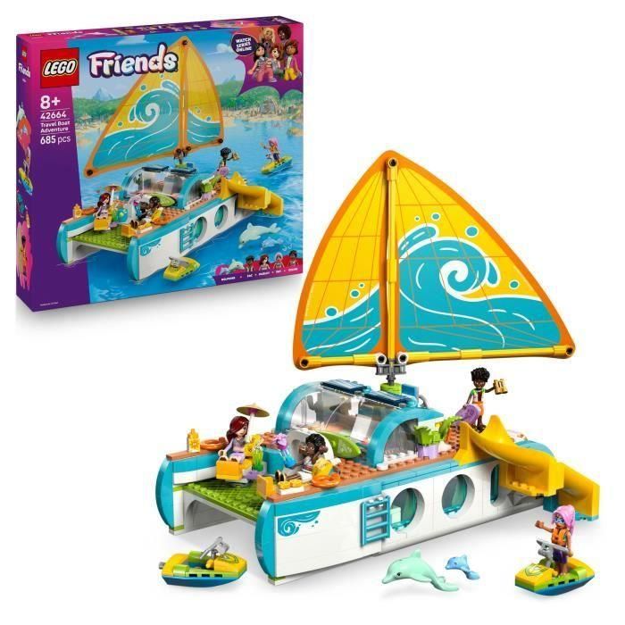LEGO 42664 Aventura en Barco Juego Creativo para Niñas de 8 Años con Delfines