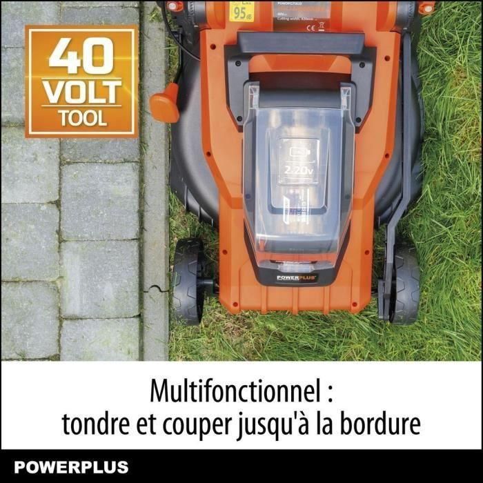 Cortacésped de Batería Powerplus Powdpglws2 40 V Ø 42 cm 1