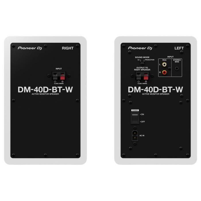 Par de altavoces de monitorización Pioneer DJ DM-40D-BT-W - Bluetooth - Bass Reflex - 2x19W - Modo DJ o Producción - Blanco 2 Par de altavoces de monitorización Pioneer DJ DM-40D-BT-W - Bluetooth - Bass Reflex - 2x19W - Modo DJ o Producción - Blanco 2