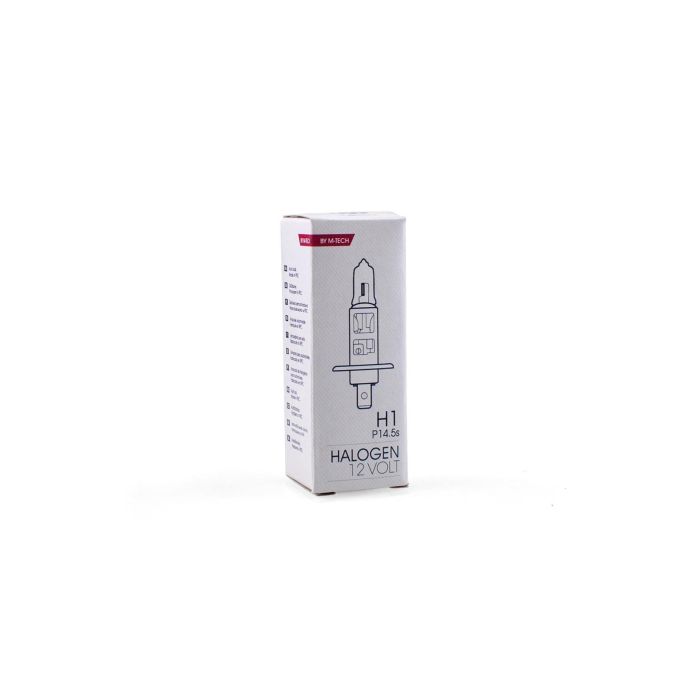Lámpara Halógena M-Tech P14.5S 12 V-55 W H1 | 10 Unidades MTECZ1 4 Lámpara Halógena M-Tech P14.5S 12 V-55 W H1 | 10 Unidades MTECZ1 4
