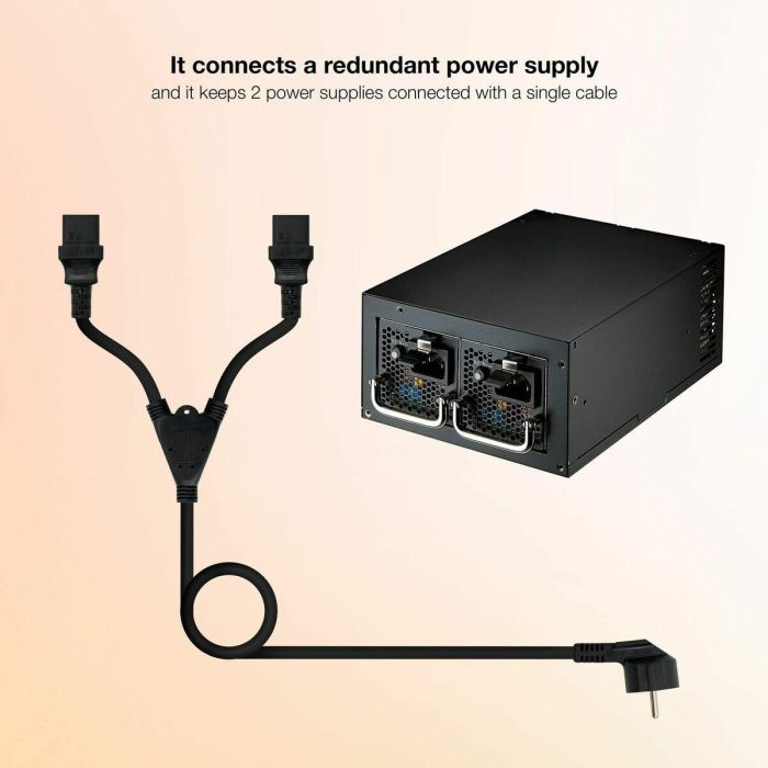NANOCABLE Cable alimentacion CEE7/M - 2xC13/H, 3 m 4