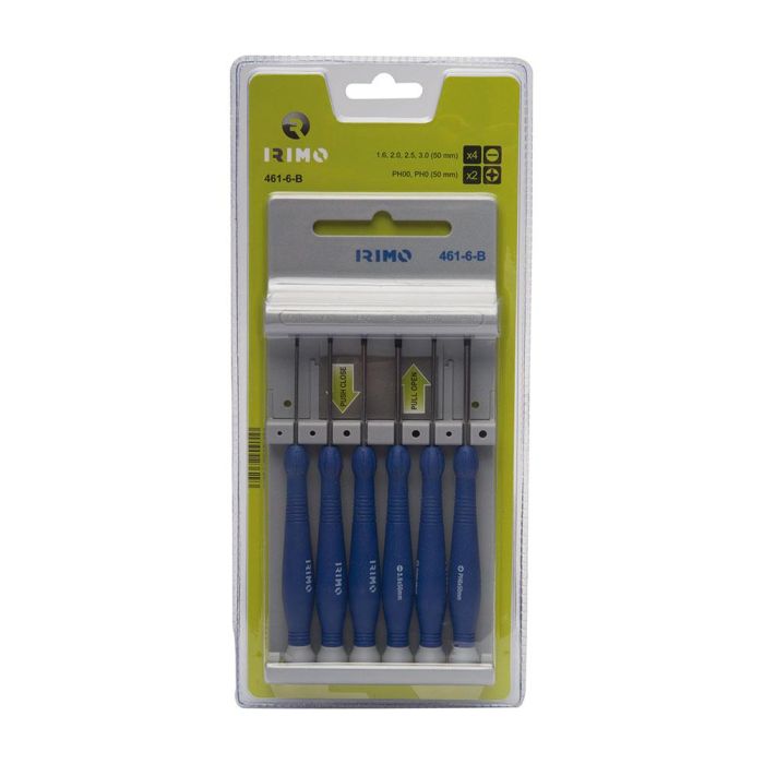 Irimo 461-6-b Juego Destornilladores de Precisión 6 Piezas Ranurados Phillips 2