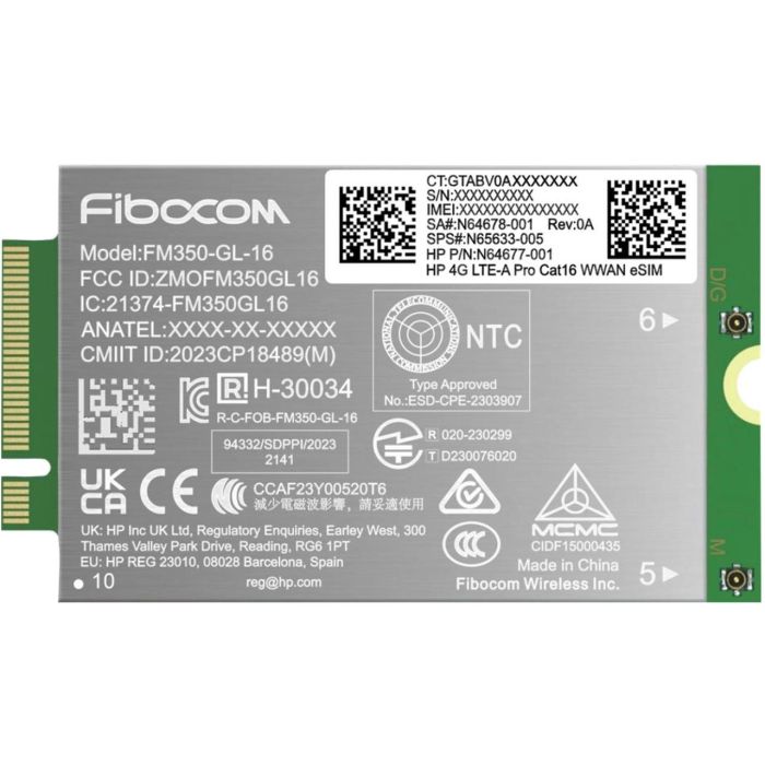 HP 4G LTE-A WWAN Módulo para Negocios Compatible con Windows 10 y Windows 11