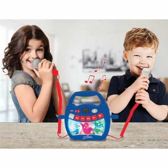 Lexibook Spider-Man Altavoz Bluetooth Karaoke Infantil Portátil con 2 Micrófonos, Efectos de Luz, Grabación y Cambio de Voz USB 1 Lexibook Spider-Man Altavoz Bluetooth Karaoke Infantil Portátil con 2 Micrófonos, Efectos de Luz, Grabación y Cambio de Voz USB 1