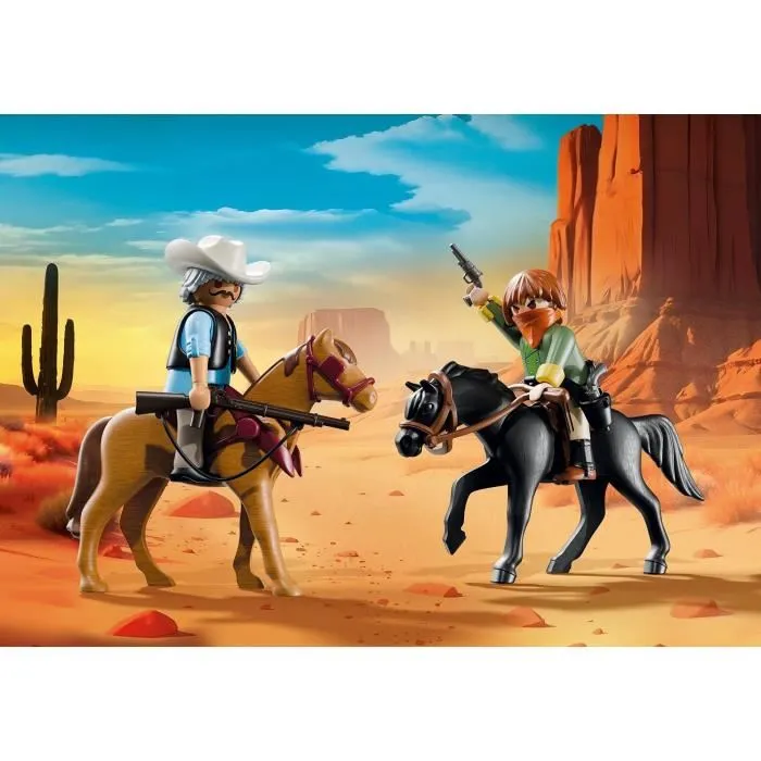 Playmobil PL71862 Robo de diligencia en el Salvaje Oeste, Western, Para coleccionistas, 58 piezas, Edades 14+ 3