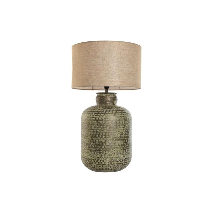 DKD Home Decor Lámpara de Sobremesa Mundra de Aluminio Patinado, Hecha a Mano, Colores Verde y Beige, con Casquillo E27, 42x74x42 cm DKD Home Decor Lámpara de Sobremesa Mundra de Aluminio Patinado, Hecha a Mano, Colores Verde y Beige, con Casquillo E27, 42x74x42 cm