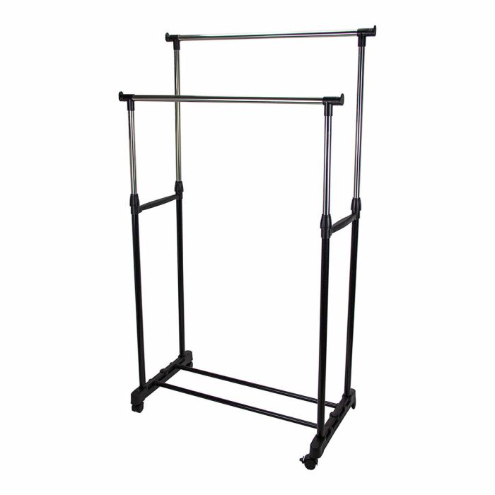 Perchero con Ruedas Mondex 80 x 43 x 90 cm Gris Metal