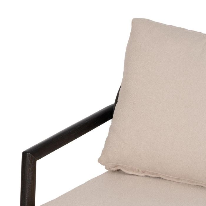 Sillón Negro Tejido-Madera Salón 70 X 77 X 72 cm