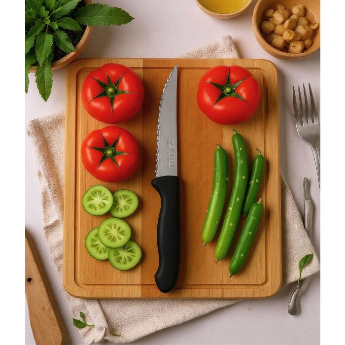 Cuyfor Set 6 Cuchillos Microdentados 9.5 cm para Cocina Profesional 4