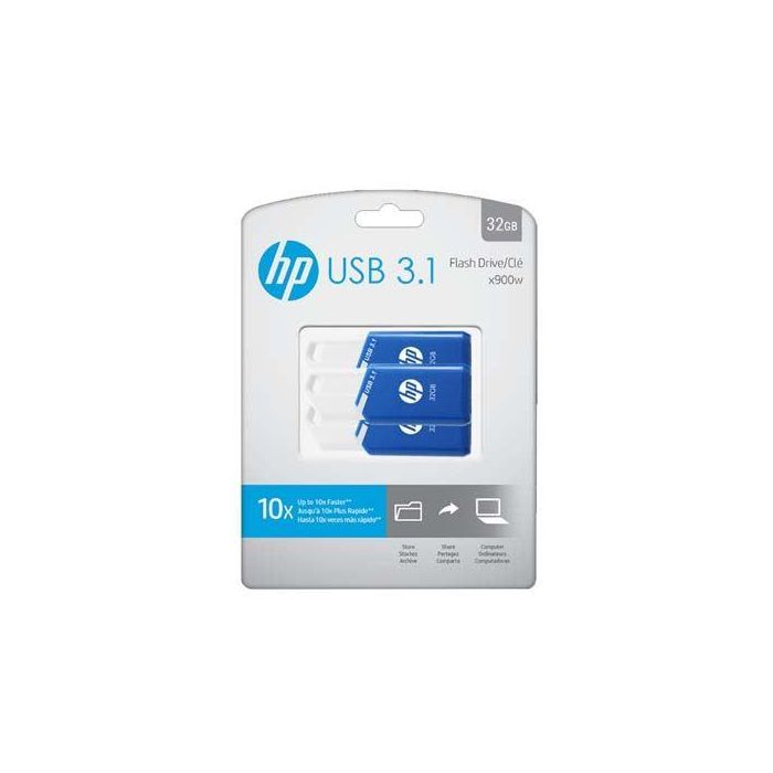 PNY x755w Triple Pack unidad flash USB 32 GB USB tipo A 3.2 Gen 1 (3.1 Gen 1) Azul, Blanco PNY x755w Triple Pack unidad flash USB 32 GB USB tipo A 3.2 Gen 1 (3.1 Gen 1) Azul, Blanco