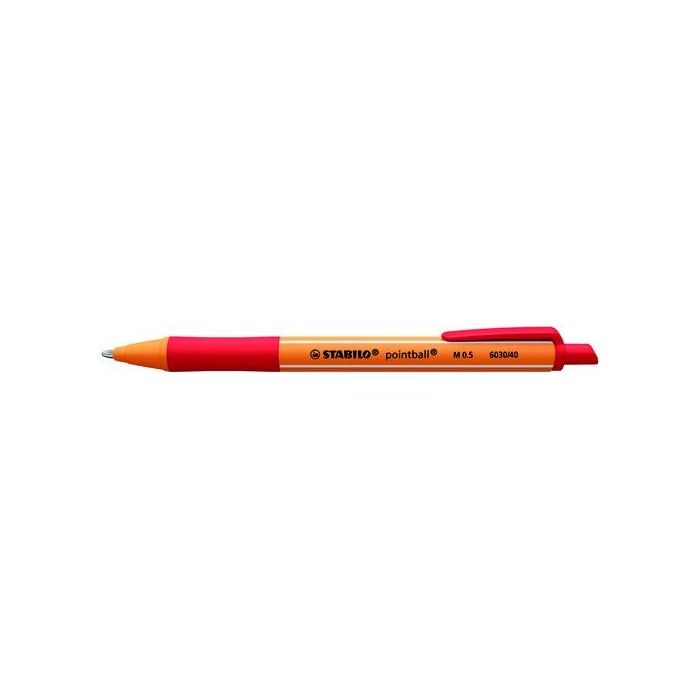 Boligrafo Stabilo Retractil Pointball Rojo (Set de 10) Boligrafo Stabilo Retractil Pointball Rojo (Set de 10)