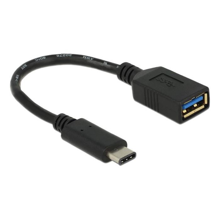 DeLock USB-C > USB 3.1 (ST-BU) Adapter Schwarz 1