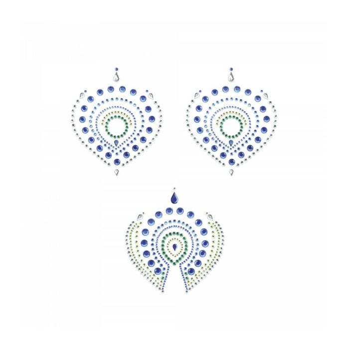 Pezoneras Azul y Verde Bijoux Indiscrets FLAMBOYANT 6