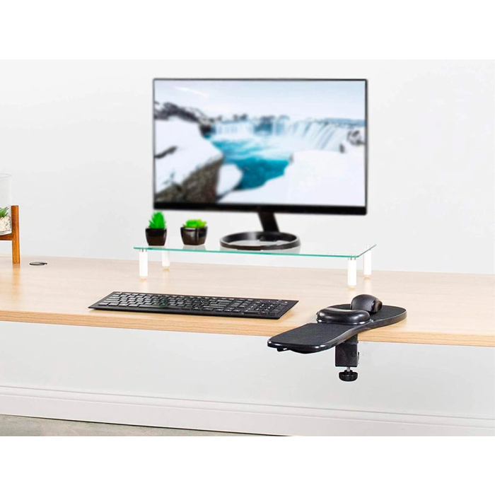 Q-connect Reposabrazos Ergonómico con Alfombrilla de Ratón y Apoyo de Muñeca Color Negro 220x140x480 mm 8