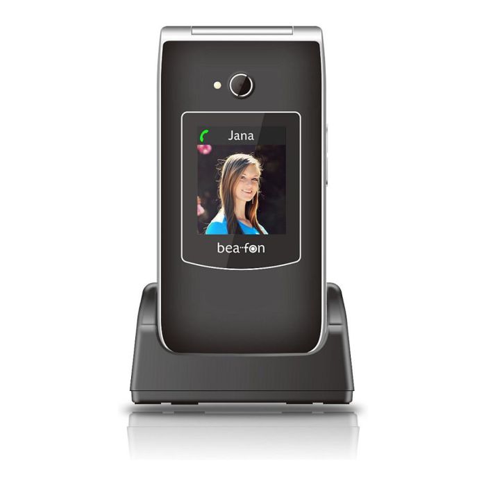 bea-fon SL645 LTE Teléfono Móvil Concha 4G Negro Plata 7.11 cm (2.8") 1.3 MP 1550 mAh 2