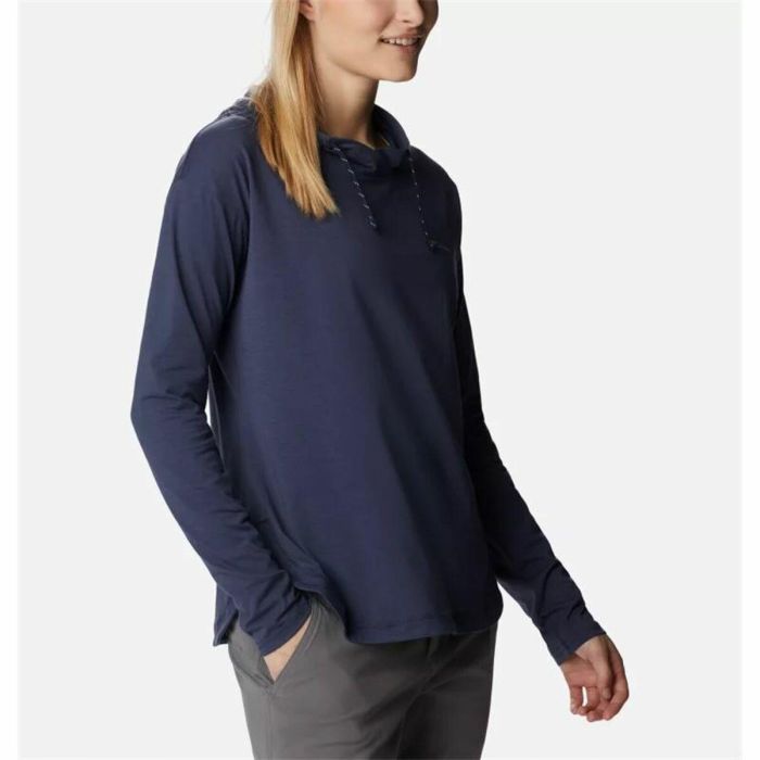 Sudadera con Capucha Mujer Columbia Sun Trek™ Azul marino 1 Sudadera con Capucha Mujer Columbia Sun Trek™ Azul marino 1
