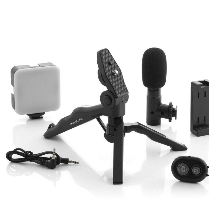 Kit Vlogging con Luz, Micrófono y Mando Plodni InnovaGoods 6 Piezas 2