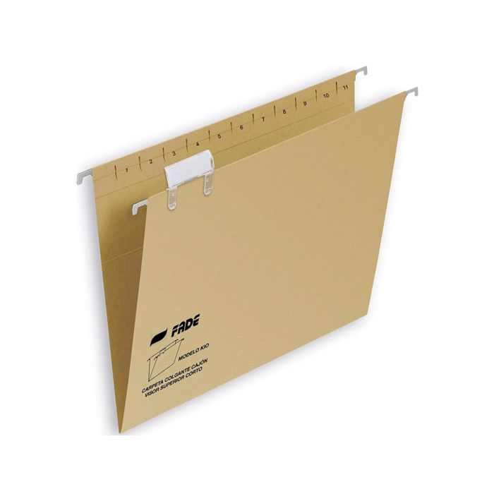 Fade Carpeta Colgante Visor Superior Kio Kraft Cartulina Folio Con Etiquetas -50U- 1