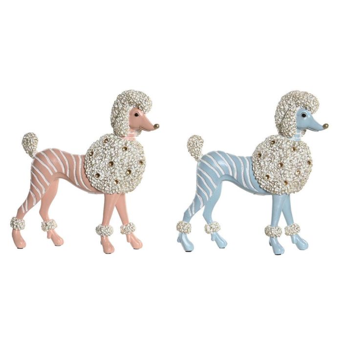 Figura Scandi DKD Home Decor Azul Rosa 8 x 27.5 x 25 cm (2 Unidades) Figura Scandi DKD Home Decor Azul Rosa 8 x 27.5 x 25 cm (2 Unidades)