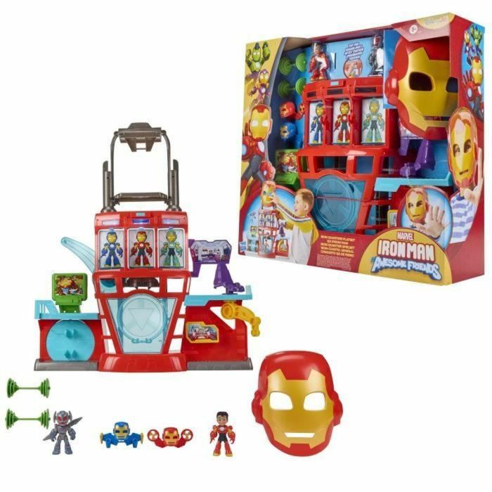 Hasbro HASG12595L0 - Iron Man HQ, caja electrónica infantil de Marvel Iron Man y sus increíbles amigos, a partir de 4 años