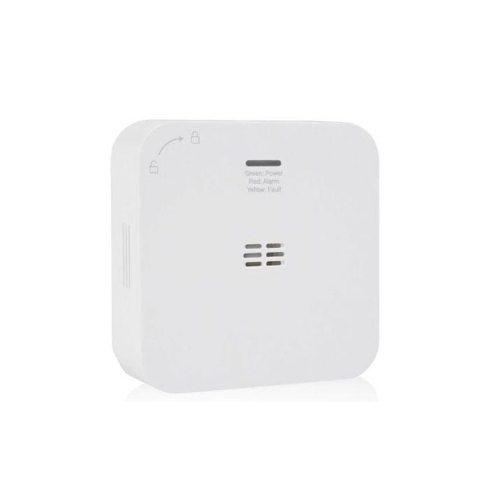 Smartwares FGA-13800 Detector de Monóxido de Carbono CO WiFi Smart | Sensor 10 años | Alarma 85 dB | Batería 3 años | Hasta 40m²
