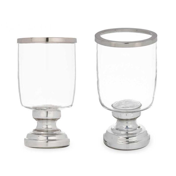 Portavelas Copa Mediana Plateada Giftdecor 13x23.5x13 cm Cristal y Acero (6 Unidades) Portavelas Copa Mediana Plateada Giftdecor 13x23.5x13 cm Cristal y Acero (6 Unidades)