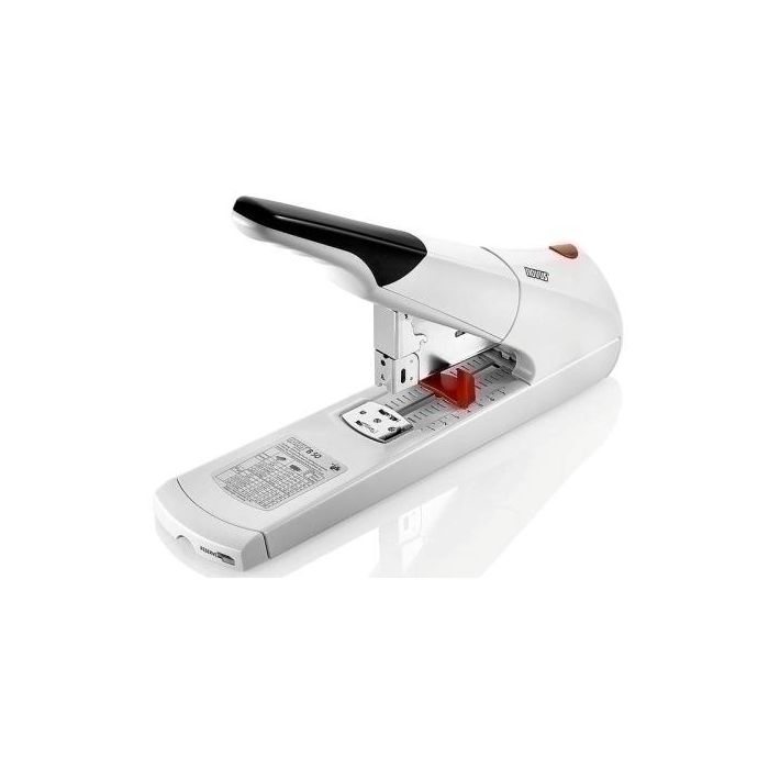 Novus B50 Grapadora de Gruesos Ergonómica 140 Hojas Gris Claro German Engineering, Profundidad 75mm, 25 Años Garantía