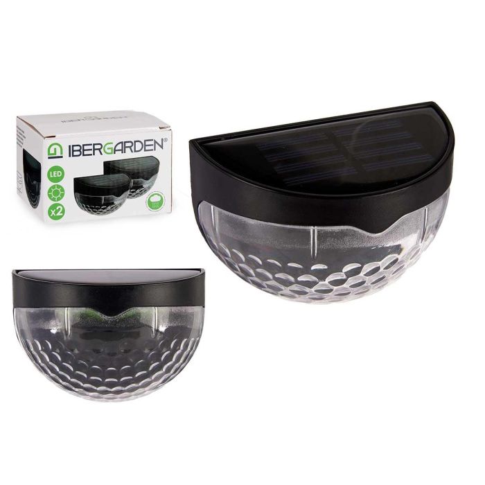 Ibergarden Set Luz Solar Exterior Pared Luz Fria Negro 5x65x9cm (Set de 24) Ibergarden Set Luz Solar Exterior Pared Luz Fria Negro 5x65x9cm (Set de 24)