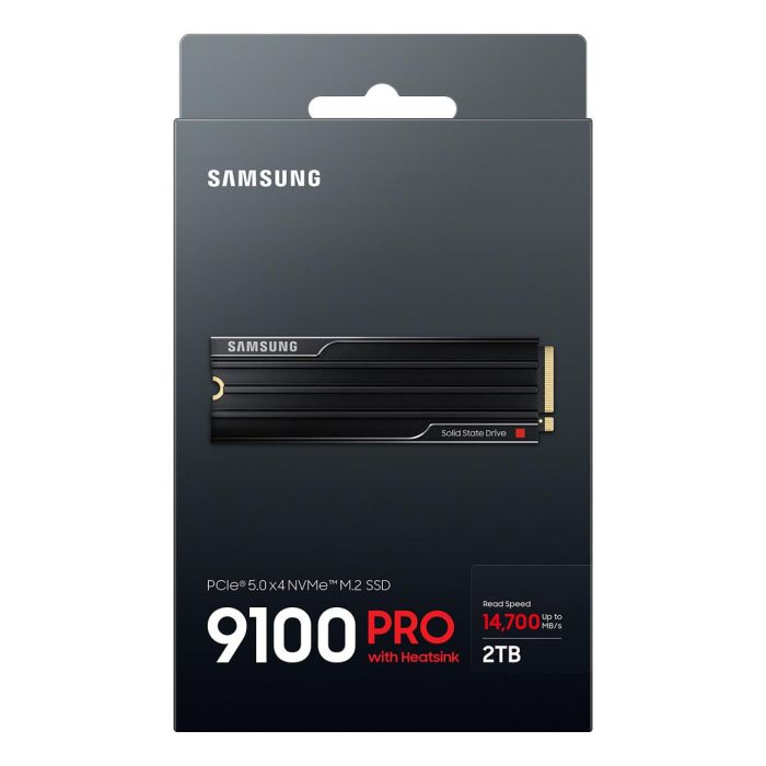 Samsung SSD 990 PRO con Heatsink 2TB M.2 PCIe 5.0 NVMe - Lectura 14700 MB/s, Escritura 13400 MB/s - MZ-VAP2T0 - Para PC Gaming