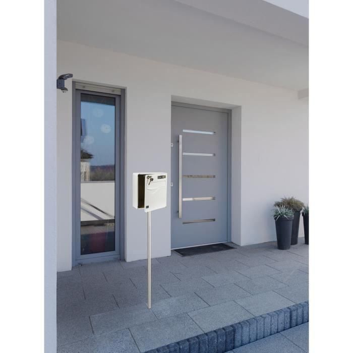Tervo Burg Wachter Báltico 2 puertas - A pie - Acero galvanizado - Apertura lateral - White - Hecho en Francia 1 Tervo Burg Wachter Báltico 2 puertas - A pie - Acero galvanizado - Apertura lateral - White - Hecho en Francia 1