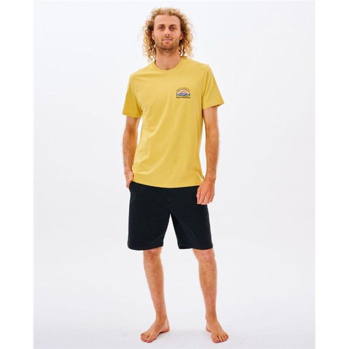 Camiseta de Manga Corta Hombre Rip Curl Amarillo Hombre 1