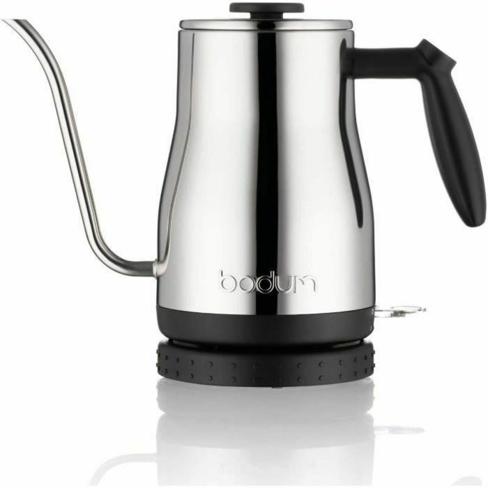 Bodum BISTRO Hervidor eléctrico con pico largo, 1.0 l, Acero Inoxidable