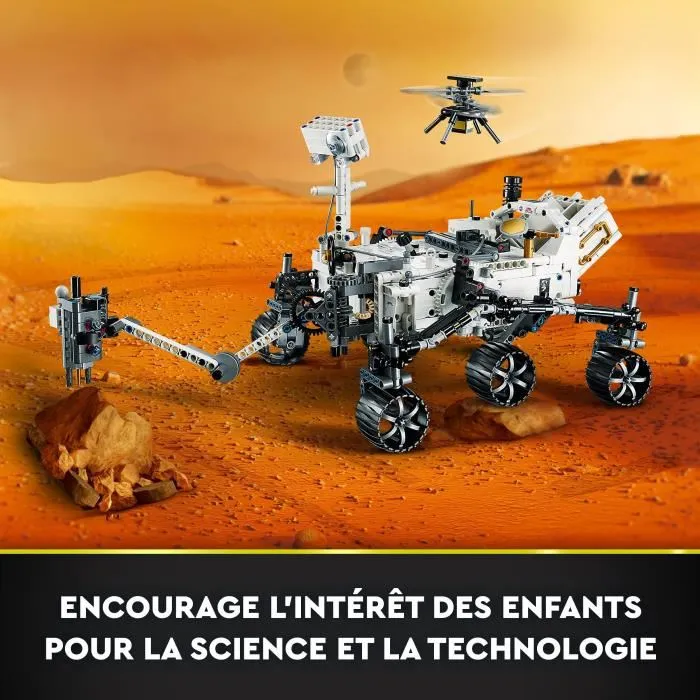 Lego Technic 42158 Rover Perseverance de Marte de la NASA, Juguete de Descubrimiento Espacial con App AR 3