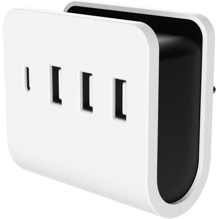 Gao Cargador de Pared GAO4004282404354, 4 Puertos USB (3 USB-A, 1 USB-C), Carga Rápida