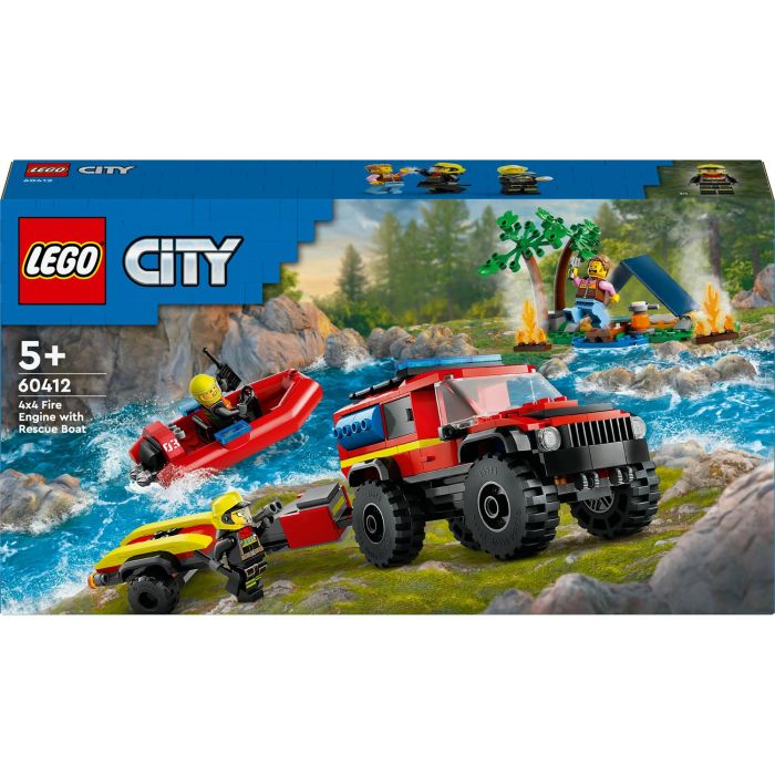 LEGO 60412 City Todoterreno Bomberos con Barco de Rescate 0 LEGO 60412 City Todoterreno Bomberos con Barco de Rescate 0