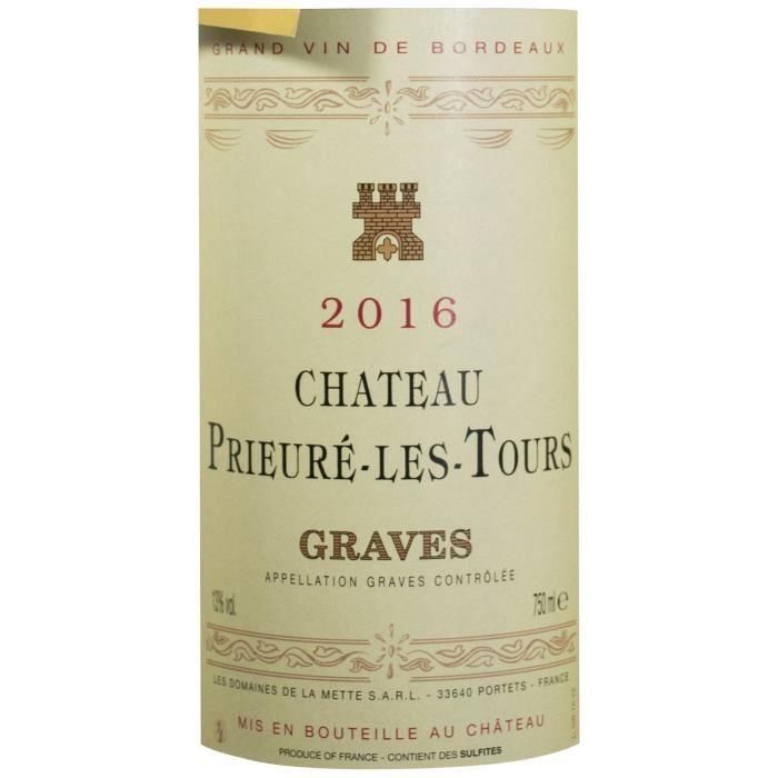 Château Prieuré Les Tours 2016 Graves - Vino tinto burdeos 1