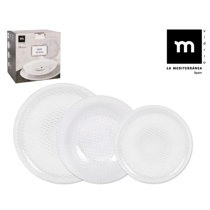 La Mediterranea Vajilla New Tuana 18 piezas con Platos de 21,5 cm, 26,5 cm y 19 cm (2 Unidades) La Mediterranea Vajilla New Tuana 18 piezas con Platos de 21,5 cm, 26,5 cm y 19 cm (2 Unidades)