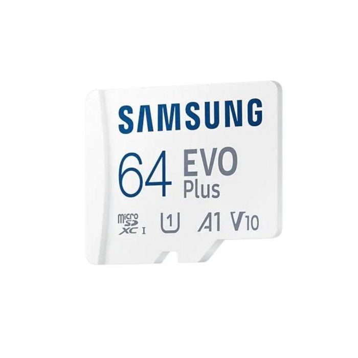 Samsung MB-MC64SA/EU Tarjeta Memoria microSD EVO Plus 2023 64GB 160MB/s Clase 10 U3 V30 A2 con Adaptador SD 2 Samsung MB-MC64SA/EU Tarjeta Memoria microSD EVO Plus 2023 64GB 160MB/s Clase 10 U3 V30 A2 con Adaptador SD 2