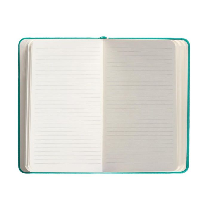 Cuaderno Con Gomilla Antartik Notes Tapa Dura A6 Hojas Rayas Turquesa 100 Hojas 80 gr Fsc 7