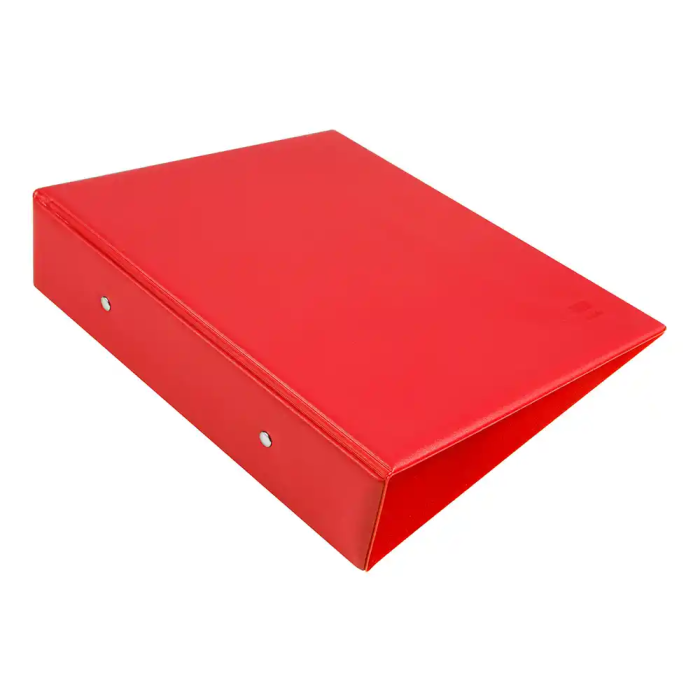 Liderpapel Carpeta de 2 anillas 40 mm A5 Cartón Forrado PVC Rojo 2