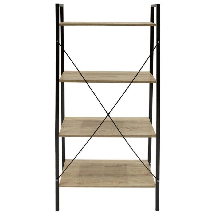 Home Deco Factory Estantería Loka 4 baldas madera contrachapada y metal 60x32,5 cm altura 148 cm 4