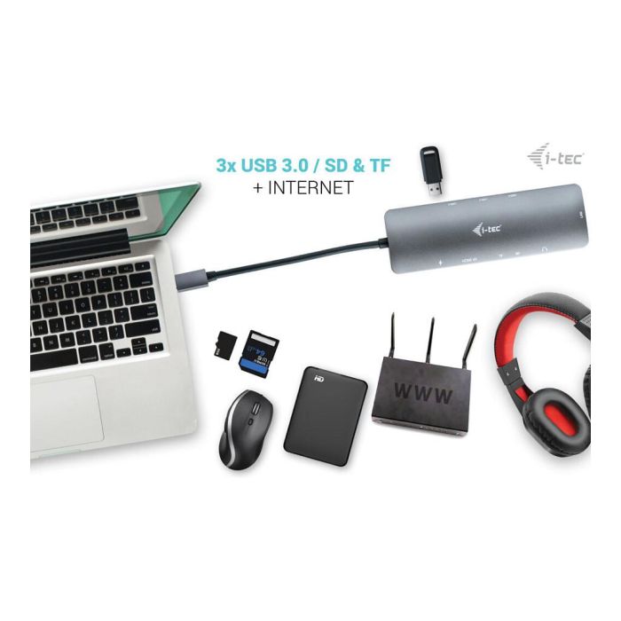Hub USB i-Tec C31NANODOCKLANPD 6