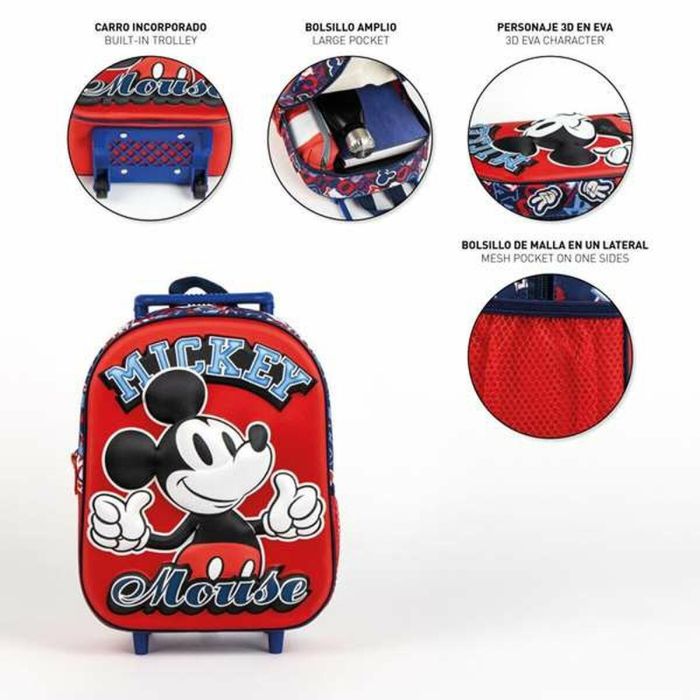 Mochila infantil trolley 3D mickey 25.0 x 31.0 x 10.0 cm 10 Mochila infantil trolley 3D mickey 25.0 x 31.0 x 10.0 cm 10