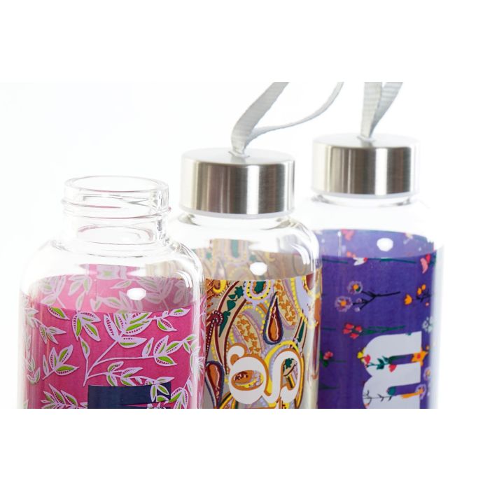 DKD Home Decor Botella de Agua 550ml Borosilicato Inox Cierre Hermético Apta Lavavajillas Microondas Multicolor Surtidas 6 Unidades 2 DKD Home Decor Botella de Agua 550ml Borosilicato Inox Cierre Hermético Apta Lavavajillas Microondas Multicolor Surtidas 6 Unidades 2