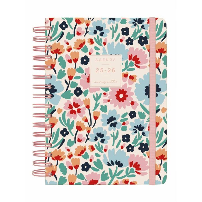 Finocam E10 Agenda Moniquilla Espiral Doble 155x212 mm Tapa Dura Dalia 2025-2026 - Diseño Colaborativo, Goma Elástica, Marcapáginas Finocam E10 Agenda Moniquilla Espiral Doble 155x212 mm Tapa Dura Dalia 2025-2026 - Diseño Colaborativo, Goma Elástica, Marcapáginas